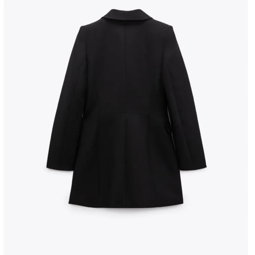 ZARA DOUBLE BREASTED LONG BLAZER NWT L - Picture 7 of 12